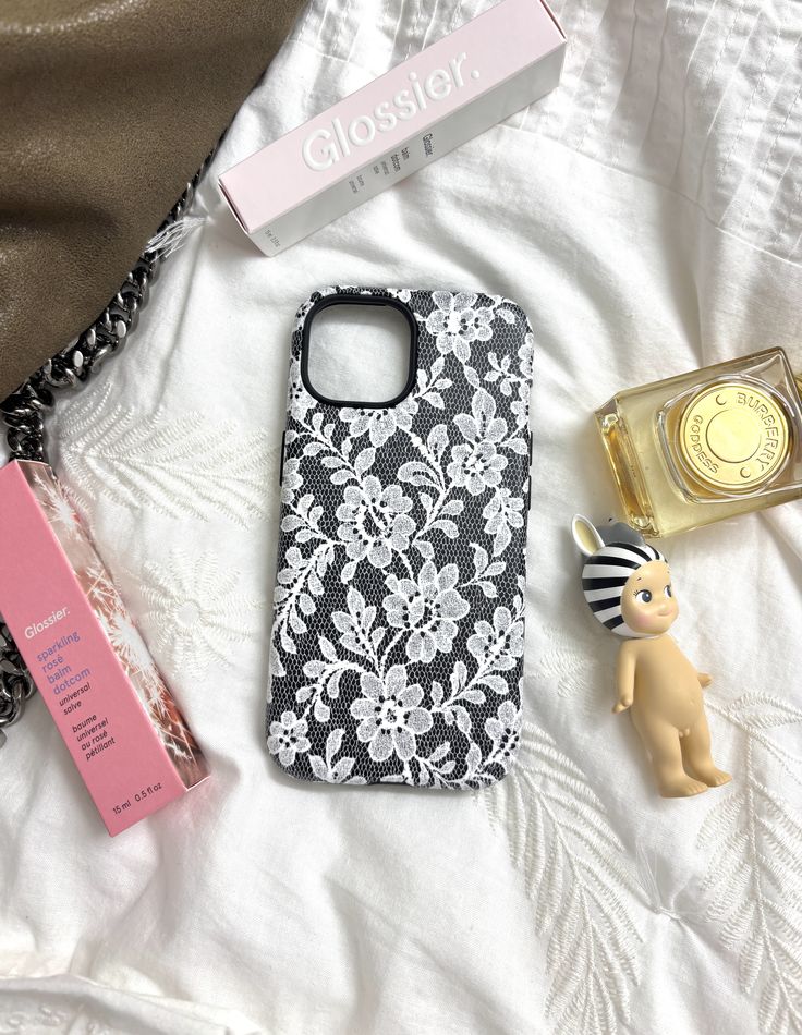 White Lace Phone Case – Lucky Angel Studio White Lace Phone Case – Lucky Angel Studio