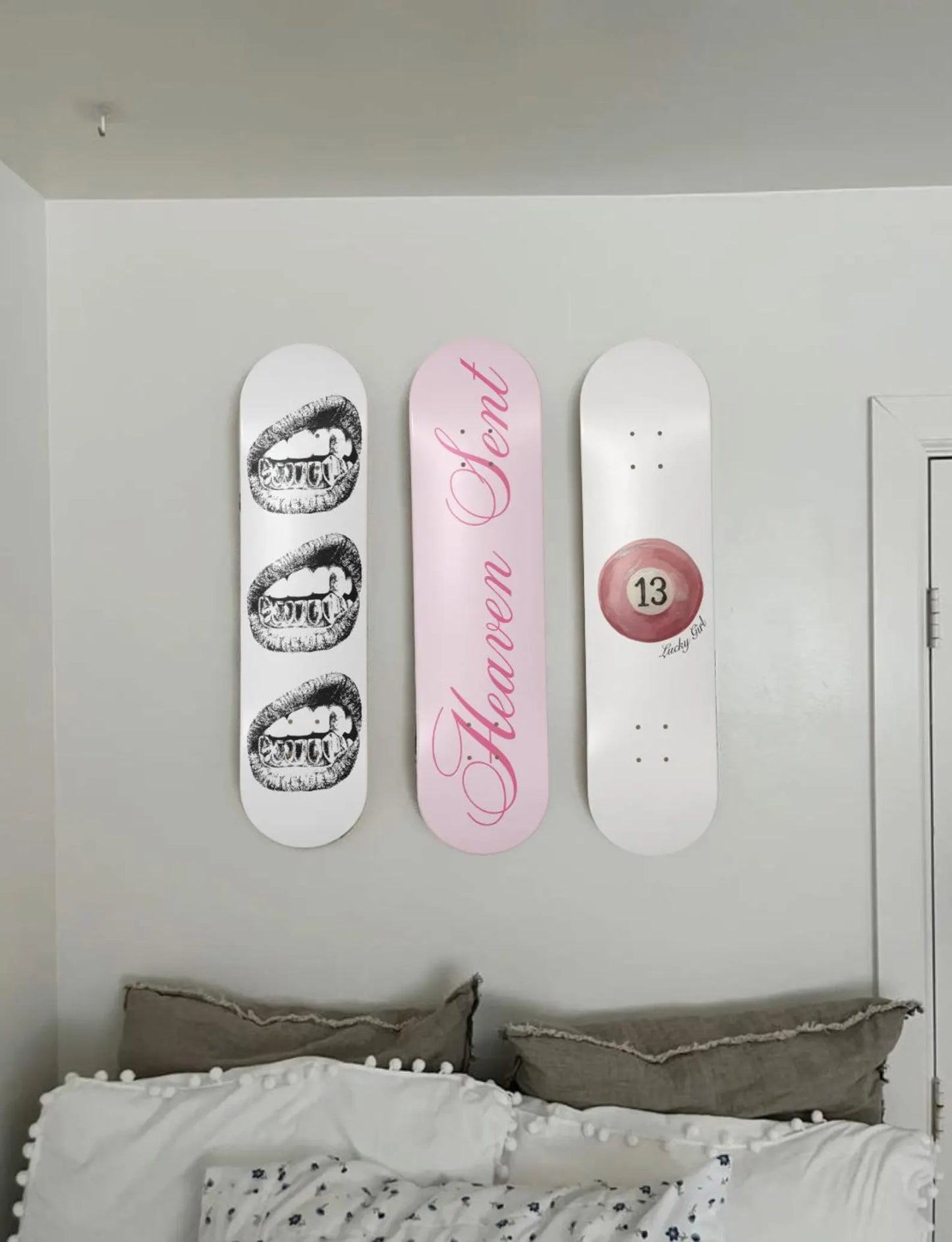 Pink Lucky Girl Skateboard