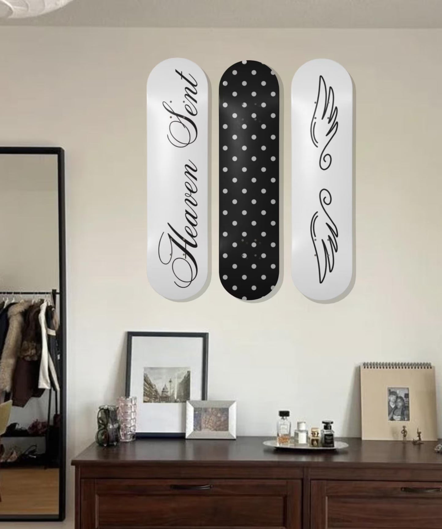 Polka Dot Skateboard Set